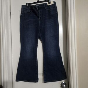 a.n.a Women's Dark Blue Flare Jeans